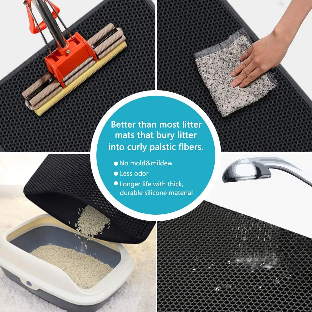 Double-Layer Waterproof Cat Litter Mat